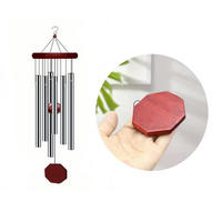 WINDSPIEL 70cm Aluminiumlegierung 6 Rohre Holz Design - Multicolor, Metall (82/26/9cm)