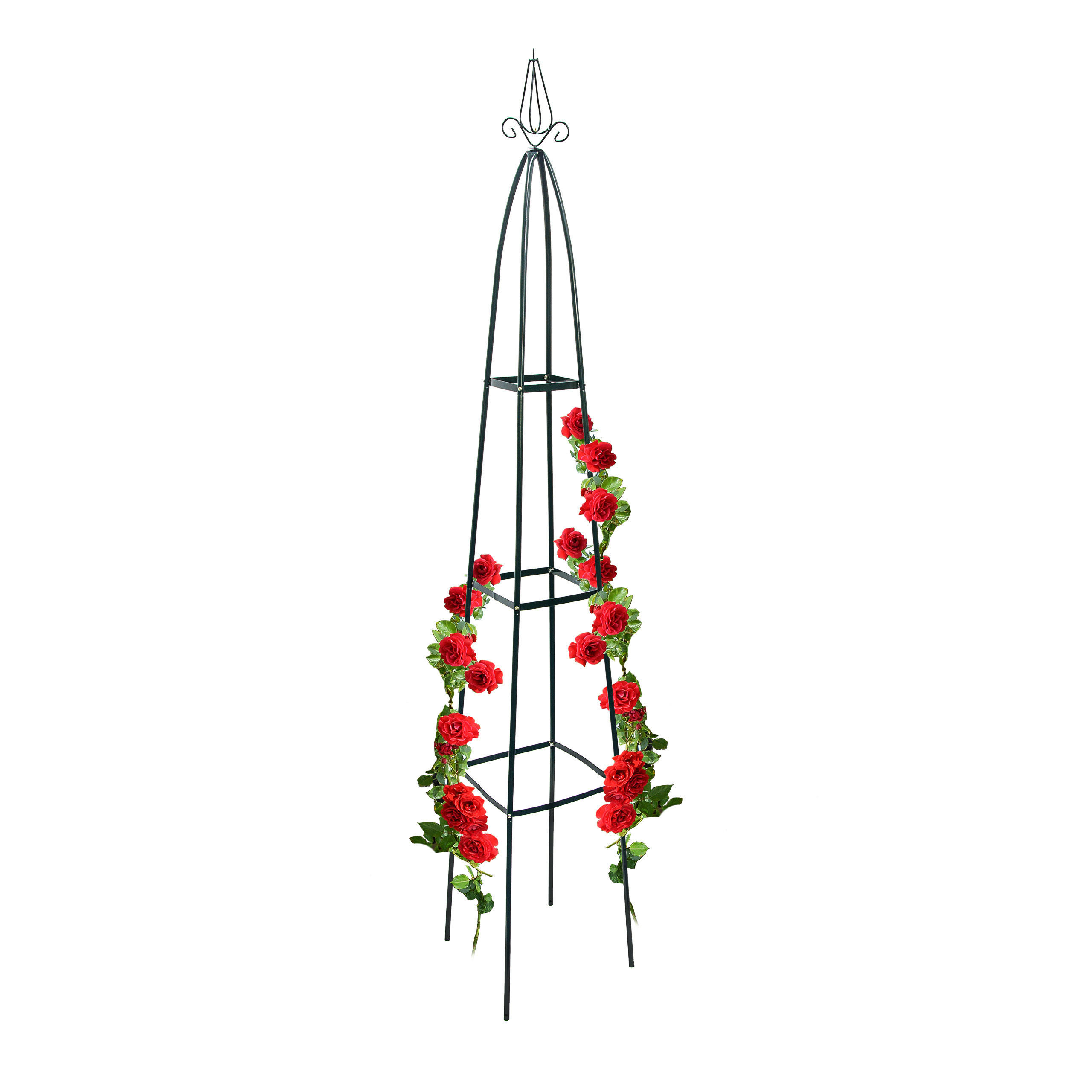 Relaxdays OBELISK Zelený kovový 192 cm
