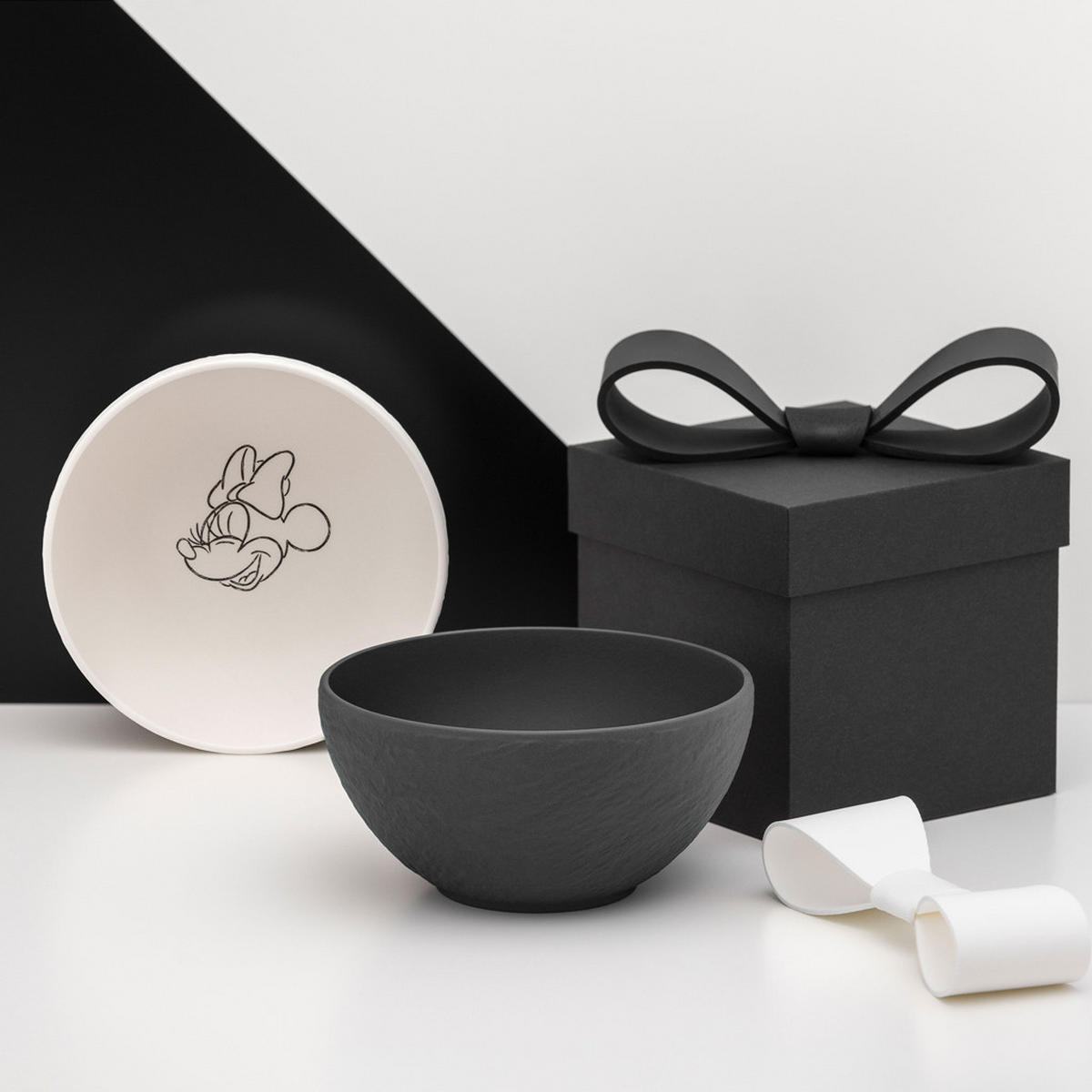 MÜSLISCHALEN Manufacture Rock - Mickey Mouse schwarz ø 14 cm 4er Set - Schwarz, Keramik (14cm) - Villeroy & Boch