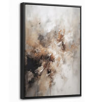 LEINWAND Bilder mit Rahmen - Farbe - Abstrakt - Beige - Kunst - 40x60 - Greige, Textil (40/60cm) - MuchoWow