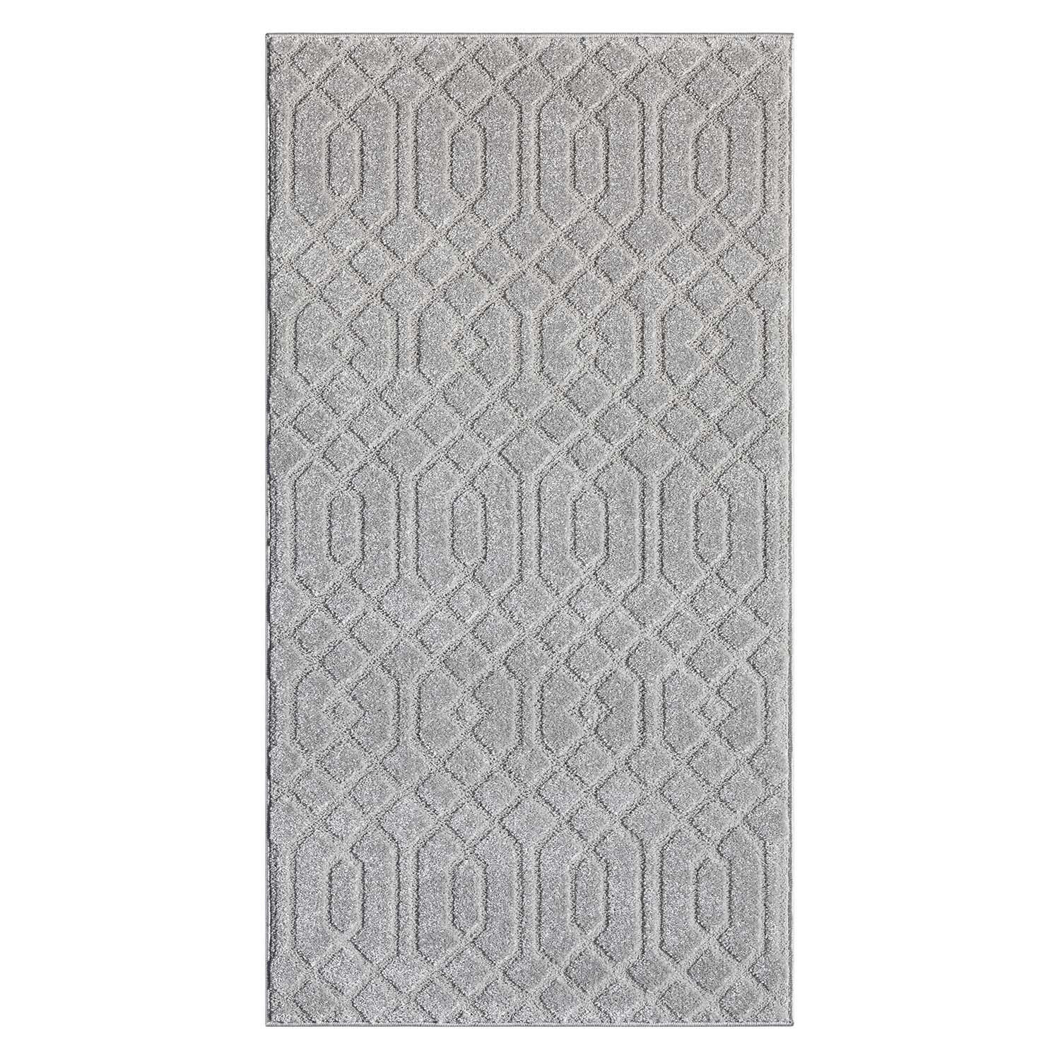 KURZFLOR-TEPPICH Flair 138 Grau 80x150 cm - Grau, Textil (80/150cm) - carpet city