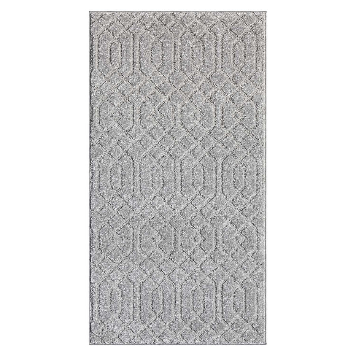 KURZFLOR-TEPPICH Flair 138 Grau 80x150 cm - Grau, Textil (80/150cm) - carpet city