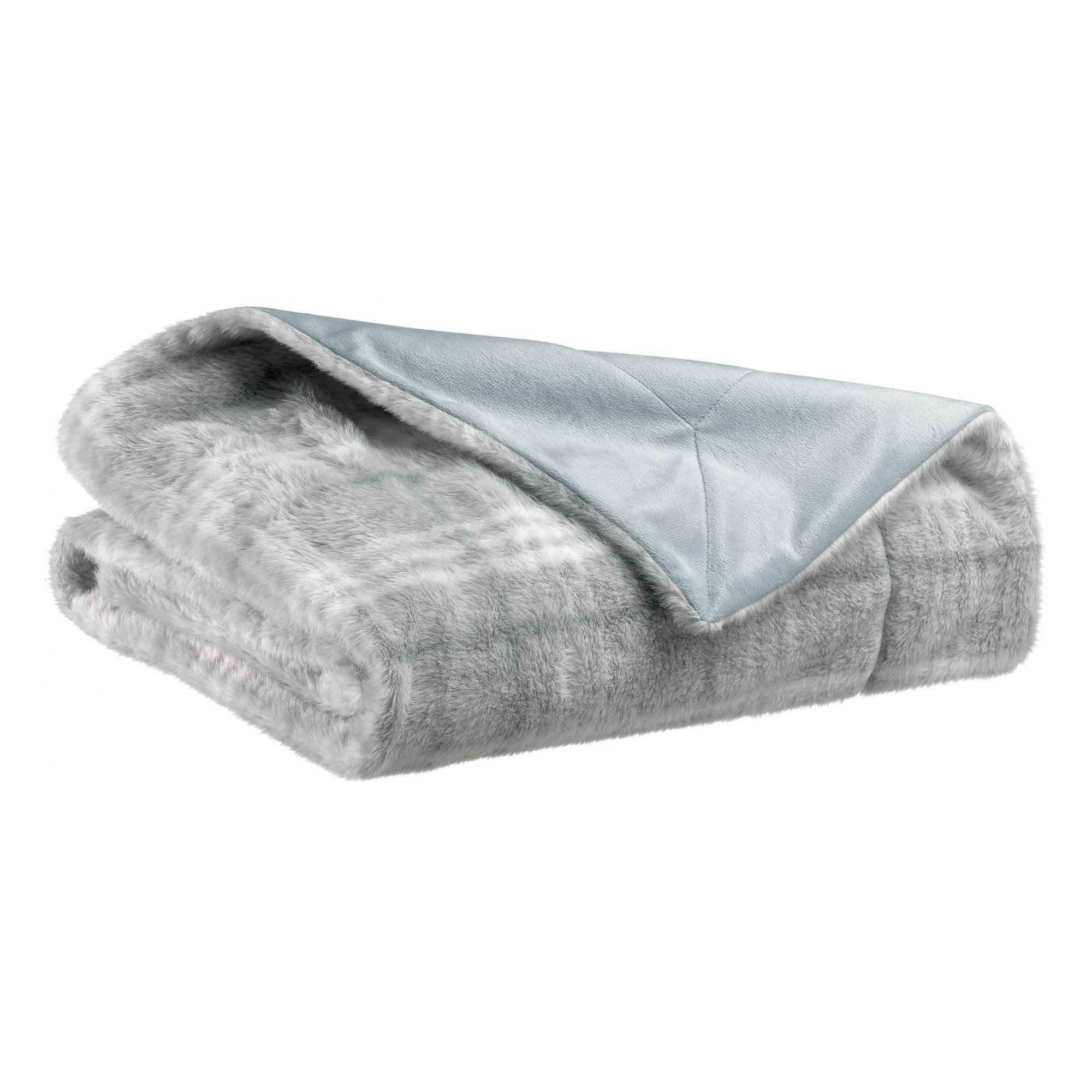 WOHNDECKE Luba perlweiß 140 x 180 cm - Hellgrau, Textil (140/180cm) - Vivaraise