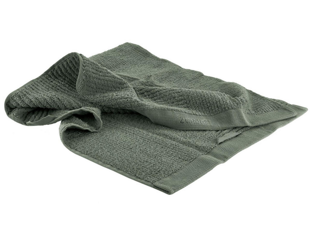 HANDTUCH Classic olive green 50/100 cm - Olivgrün, Textil (50/100cm) - Zone Denmark