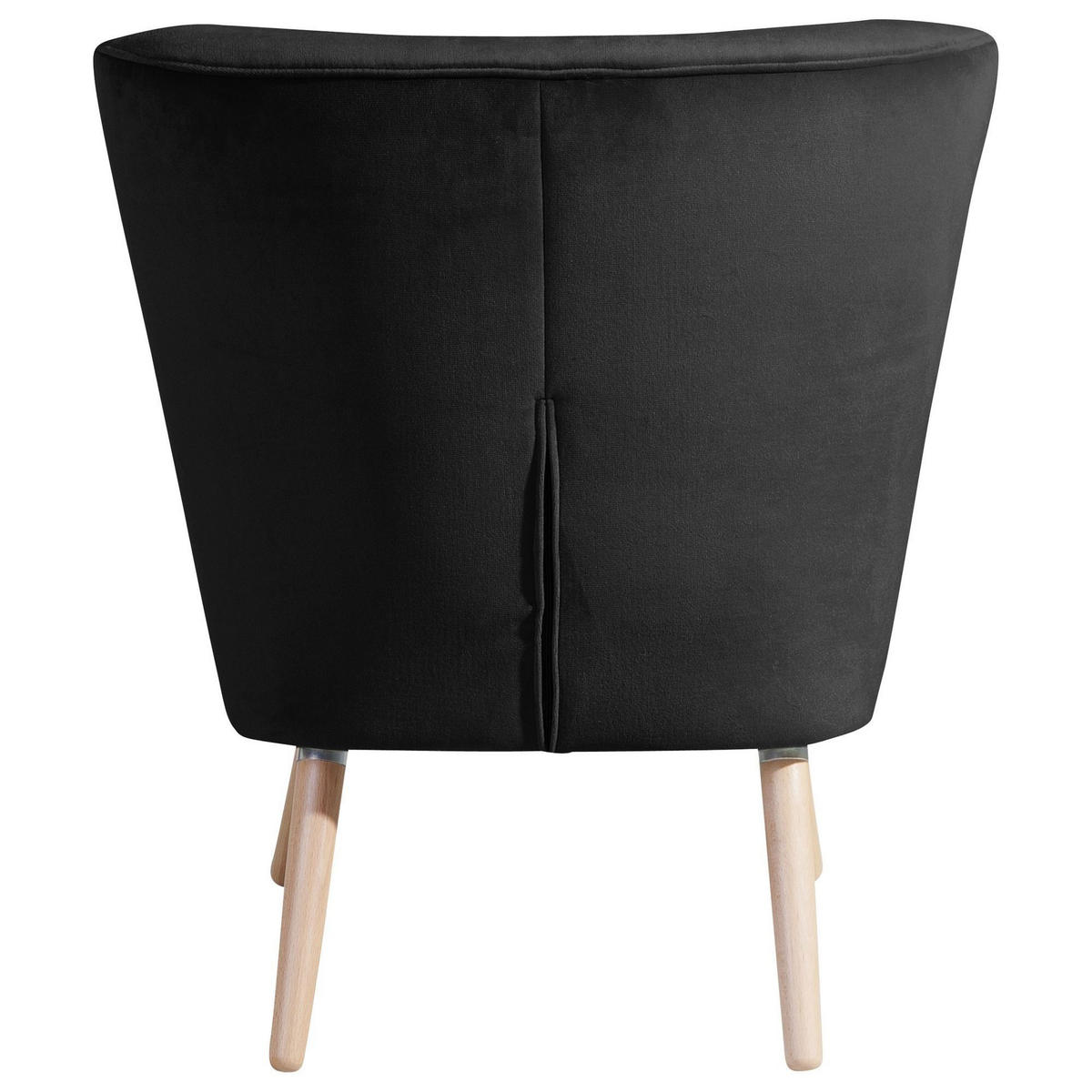 SESSEL Kassi Bezug Samtvelours Buche natur / schwarz - Schwarz, Kunststoff (69/80/68cm) - 58aufmkessel