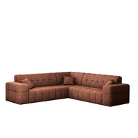 ECKSOFA Corner NIMES Stoff Perfect Harmony Orange - Orange, Holz (246/246cm) - Kaiser Möbel