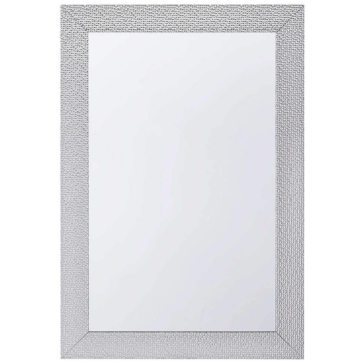 WANDSPIEGEL silber rechteckig 61/91 cm Mervent - Silberfarben, Kunststoff (61/91/3cm) - Beliani