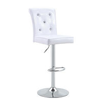 ESSZIMMERSTUHL Weiß aus PVC mit Kristallverzierungen - Weiß, Kunststoff (42/125/55cm) - MIVRAY