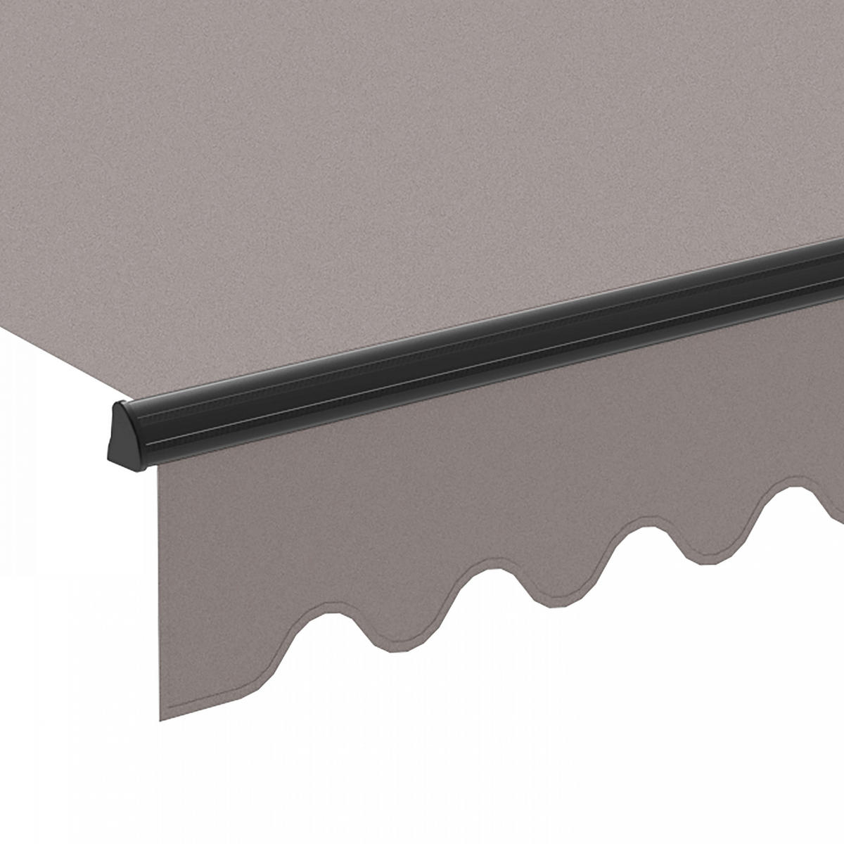 MARKISE elektrisch, Taupe - Taupe, Metall (300/1/400cm) - Oviala