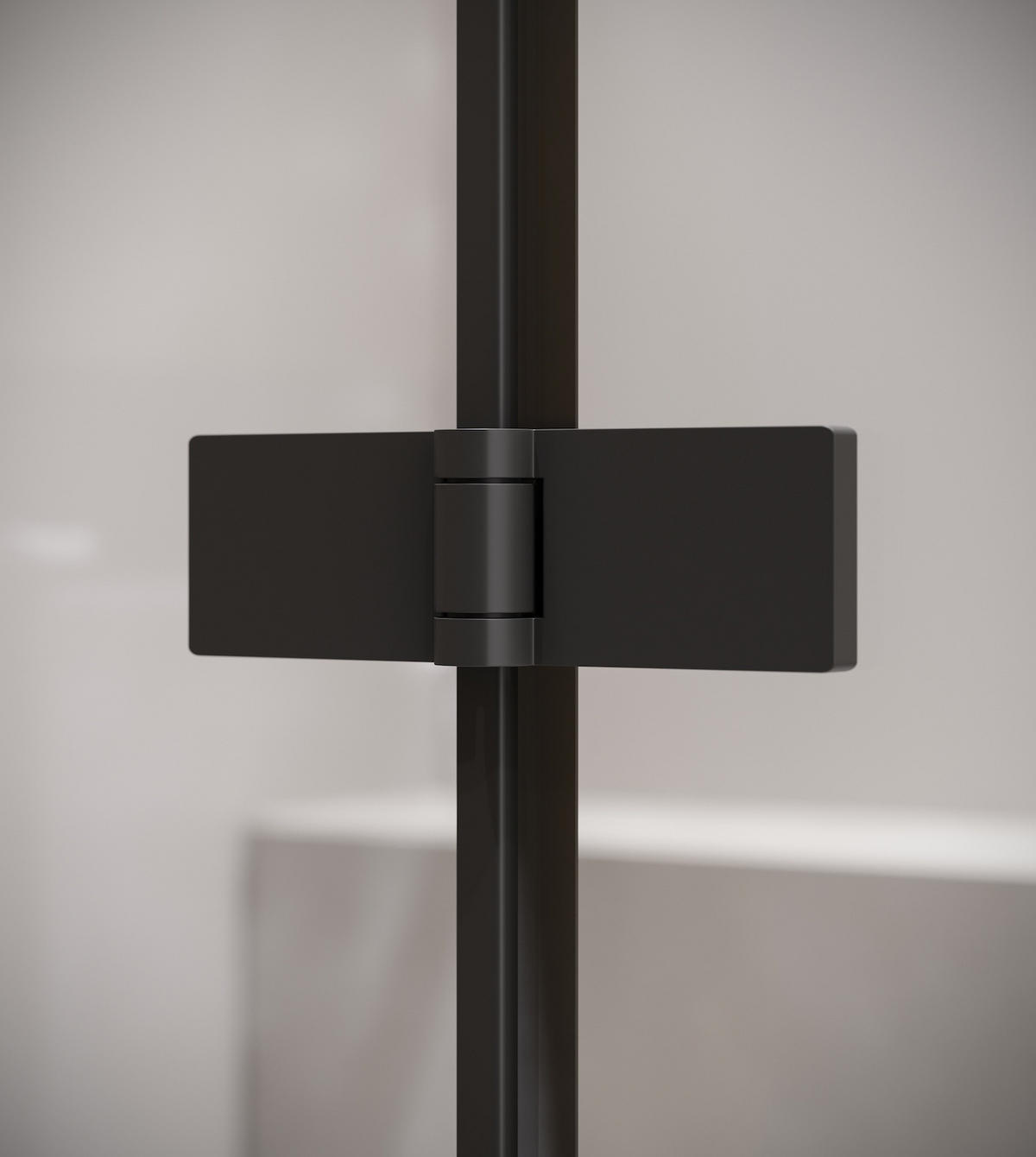 BADEWANNE Austin 2 Teile cm Schwarz - 120 x 140 cm - Schwarz, Glas (120/140cm) - Badplaats