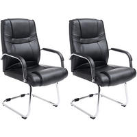 SCHWINGSTUHL 2er Set Lederlook schwarz - Schwarz, Textil/Metall (60/104/67cm) - CLP