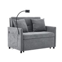 SCHLAFSESSEL DE-35222 mit USB und Tablethalter Grau - Grau, Metall (72/83.5/109cm) - ComfortXL