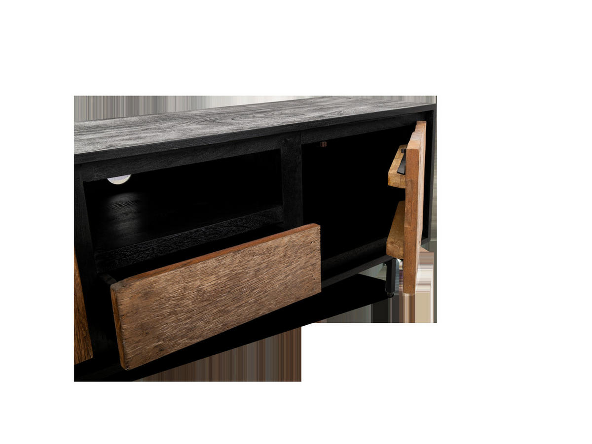 TV Board Anayah Mangoholz 140 cm / 40 cm Natur - Naturfarben, Holz (140/50/40cm) - Villa Möbel