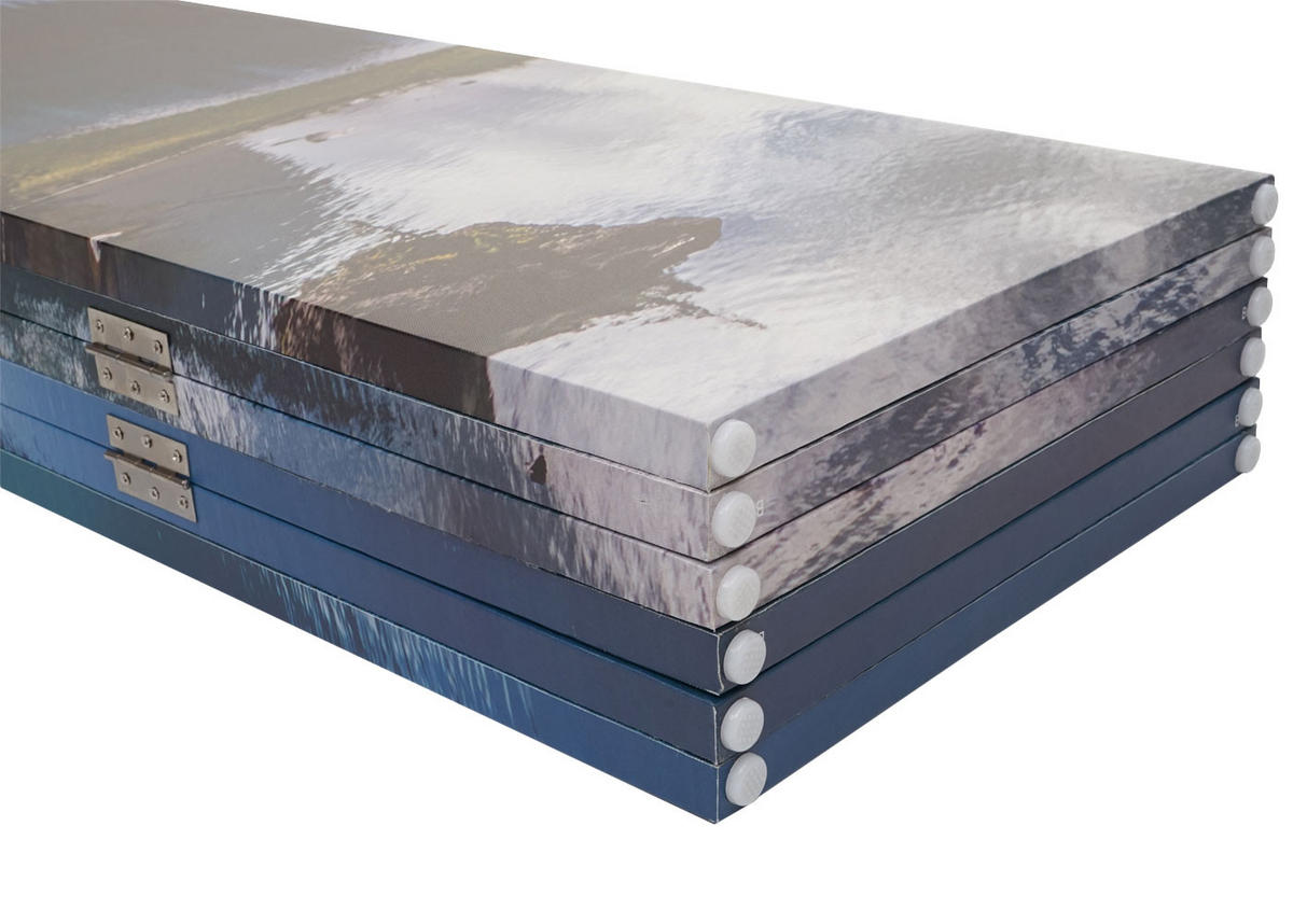 FOTO-PARAVENT Blau - Blau, Holz (244/180/2cm) - MCW