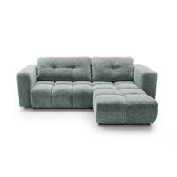 ECKSOFA ARTE 02 Grau Chenille mit Schlaffunktion - Grau, Holz (273/176cm) - MASSENO