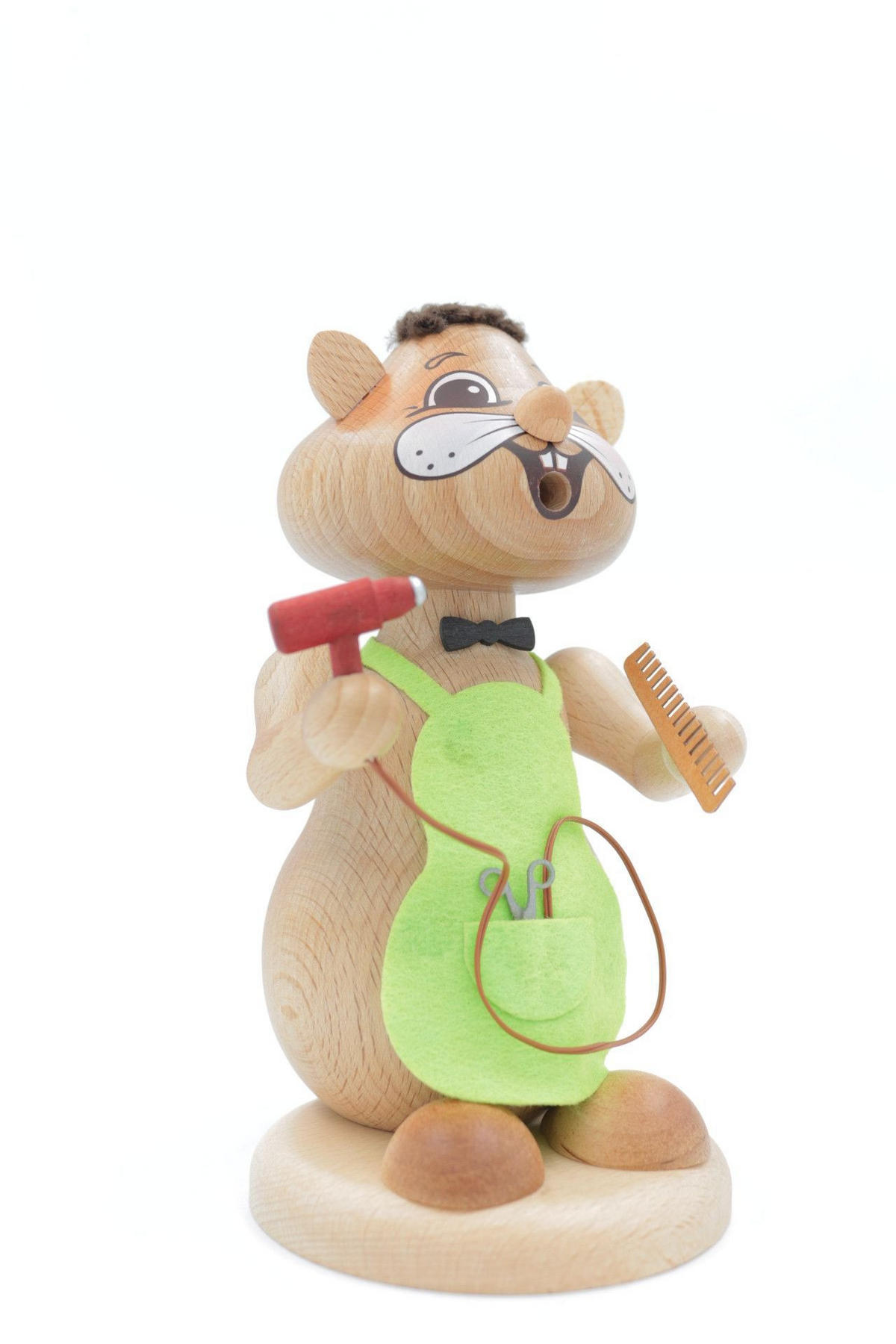 RAUCHFIGUR Hamster Friseur 18 cm - Multicolor, Holz (12/18/0.1cm)