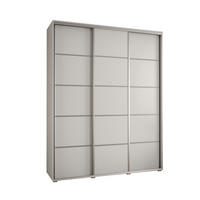SCHWEBETÜRENSCHRANK 235,2/200/45 3-türig - Silberfarben/Weiß, Holz/Metall (200/235/45cm) - Abiks Möbel