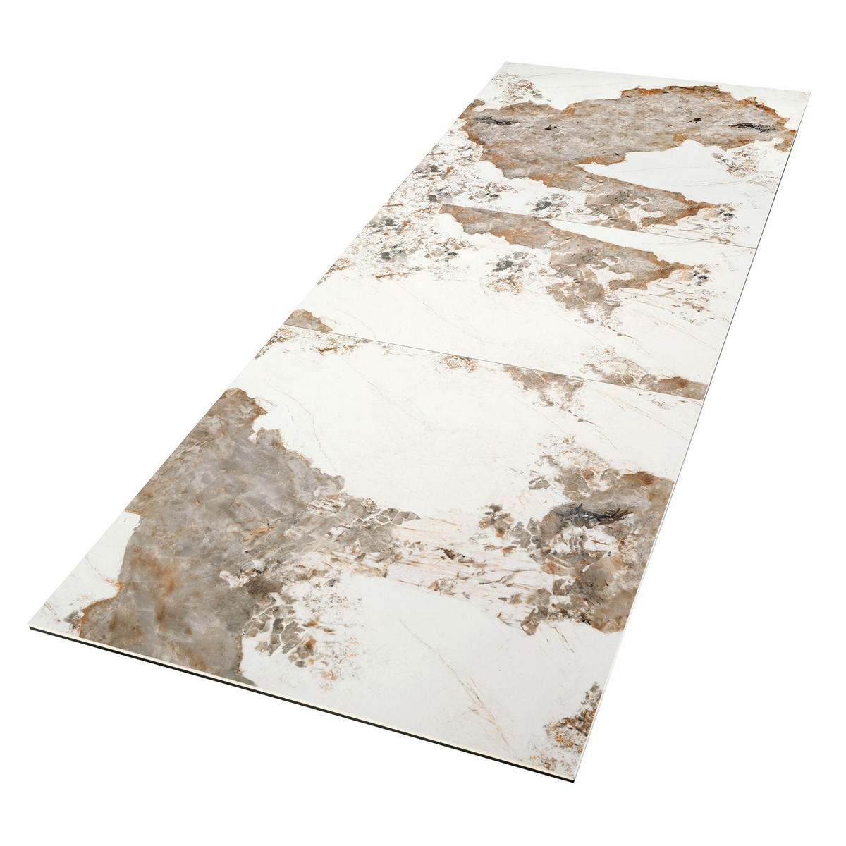 ESSTISCH Rechteckiger ausziehbarer Esstisch aus Porzellanmarmor und taupefarbenem Stahl 180/90/76 cm - Goldfarben/Weiß, Stein (90/180/76cm) - ANGEL CERDA