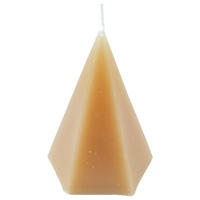 DEKO-KERZE pyramidenförmig Arty 7,4/7,4/12 cm - Beige, Paraffin (7.4/12/7.4cm) - Homea