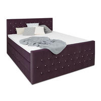 BOXSPRINGBETT Sira Lila 160/200 cm H2/H3 Samt - Lila, Textil (160/200cm) - wonello