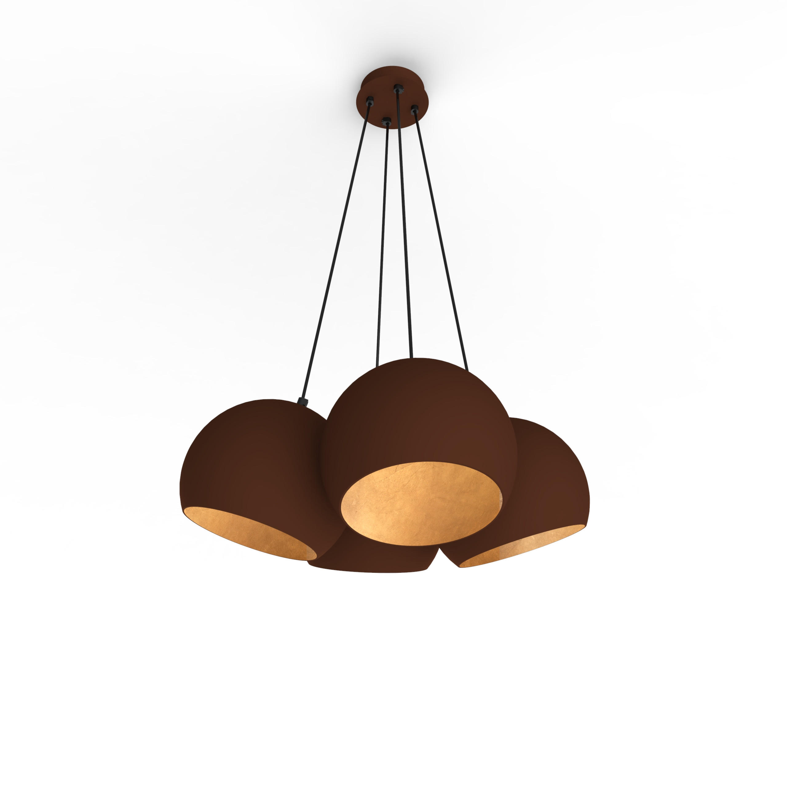 HÄNGELEUCHTE - Goldfarben, Metall (25/25/20cm) - Lumicom