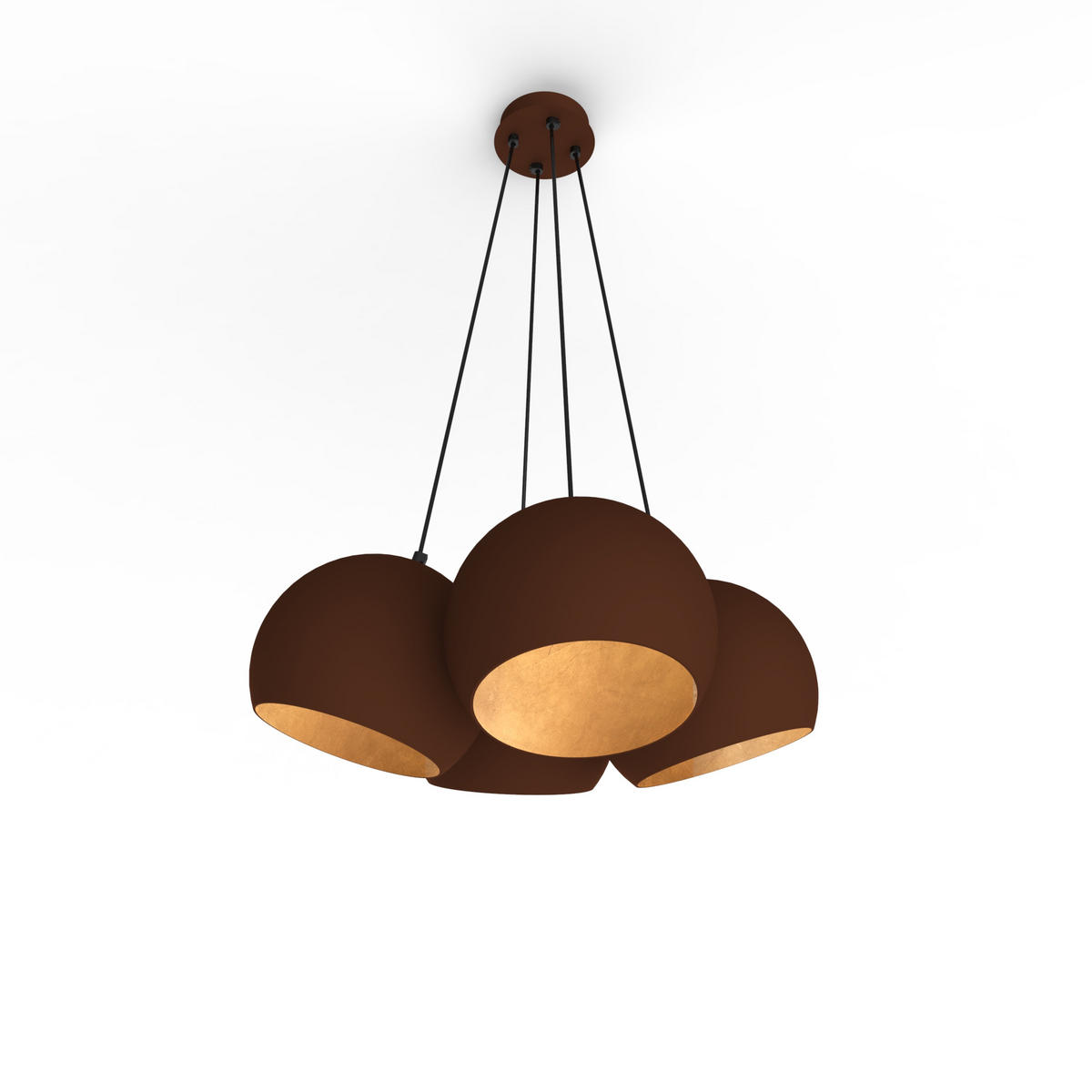 HÄNGELEUCHTE - Goldfarben, Metall (25/25/20cm) - Lumicom