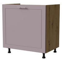 SPÜLENUNTERSCHRANK Bari D1Z/80 Eiche Artisan / RAL 4009 pastellviolett 80 / 50 / 82cm Blum Teilauszug - Violett/Eiche Artisan, Holz/Holzwerkstoff (80/82/50cm) - Feldmann-Wohnen