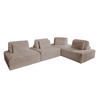 MODULSOFA WIOLO SOFT 4 MODULE 4 KISSEN Taupe Cord - Taupe/Schwarz, Kunststoff/Textil (333/84/222cm) - KAWOLA