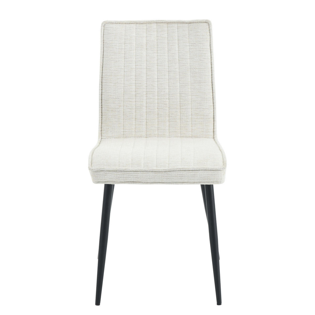 HOME24 Polsterstuhl CIRIANO 2er-Set - Beige/Schwarz, Textil/Metall (46/85/60cm) - home24