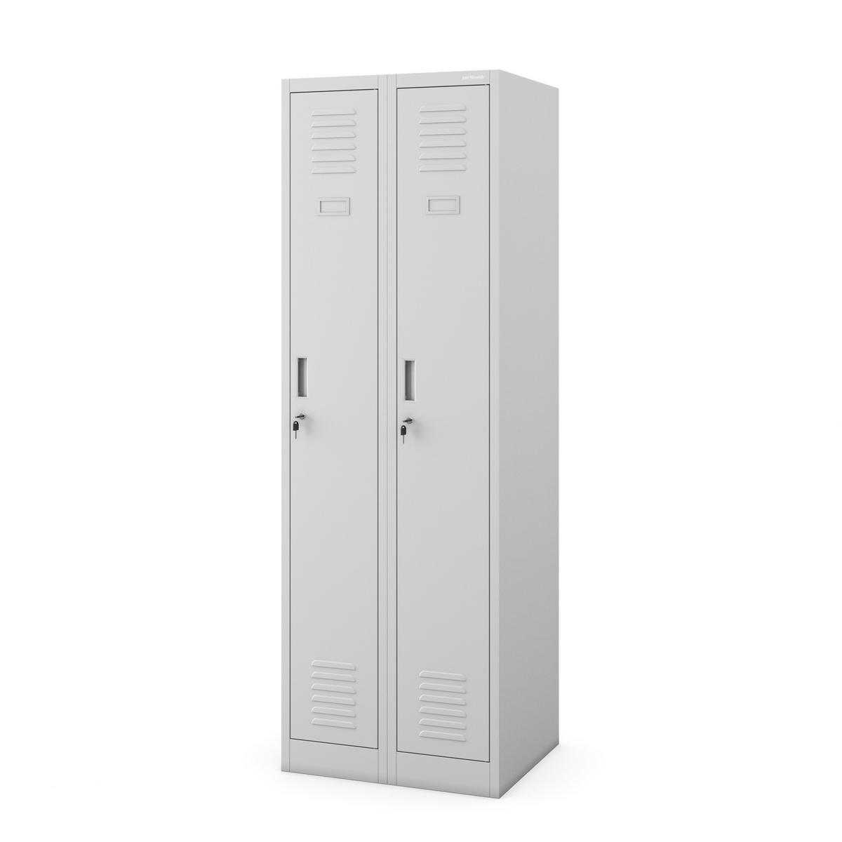 UMKLEIDESCHRANK KACPER II - Grau, Metall (60/180/50cm) - Jan Nowak