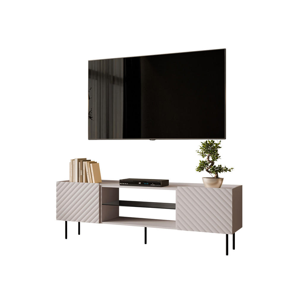 Thumbnail - Mirjan24 Tv-Lowboard, Kaschmir, Holzwerkstoff, Rechteckig, 181x59x40 cm, Wohnzimmer, Wohnwände, Lowboards, Lowboards ste...