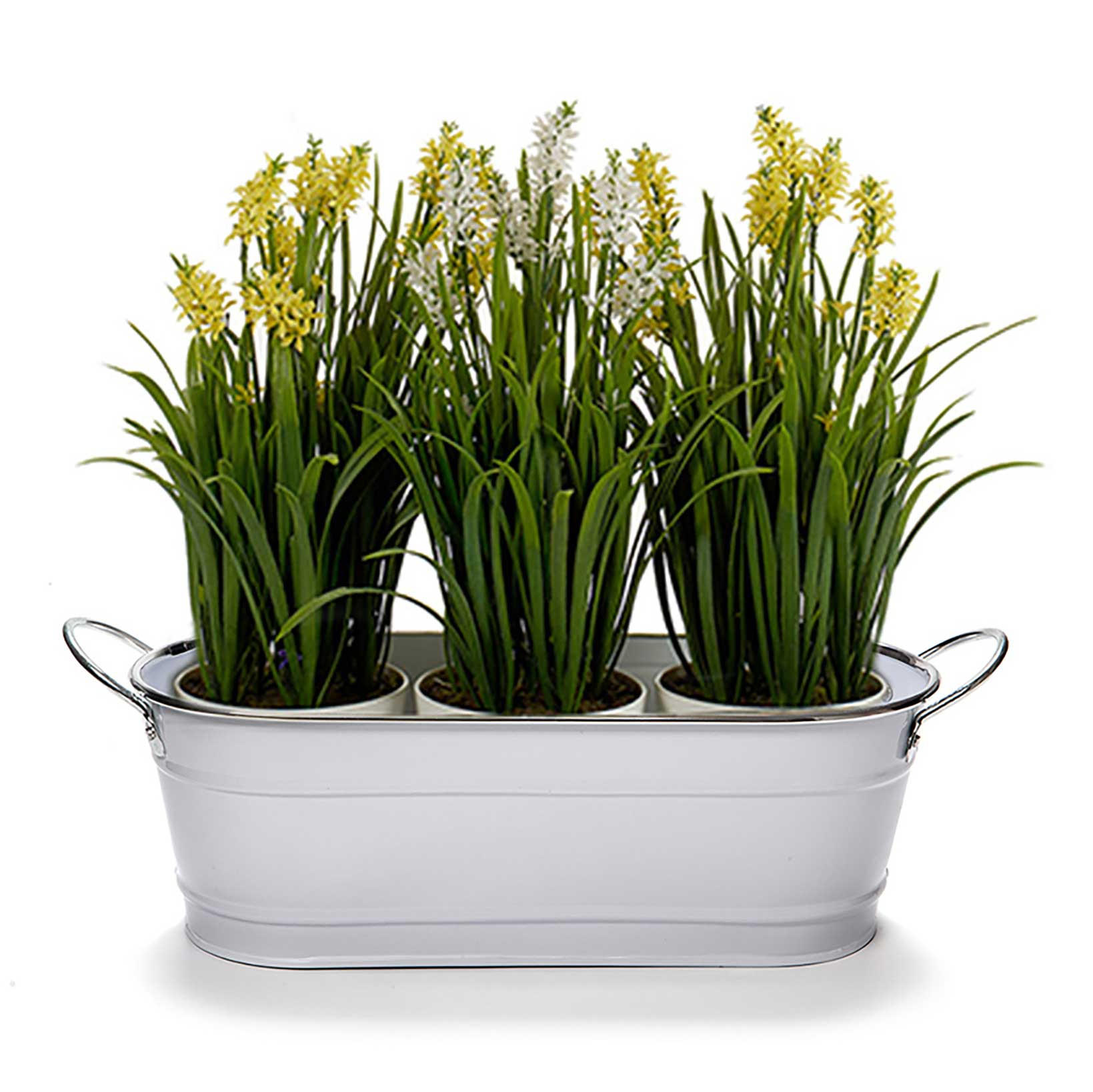 BLUMENTOPF Zink Weiß 11/32,5/10,5 cm - Weiß, Metall (11/10.5cm)