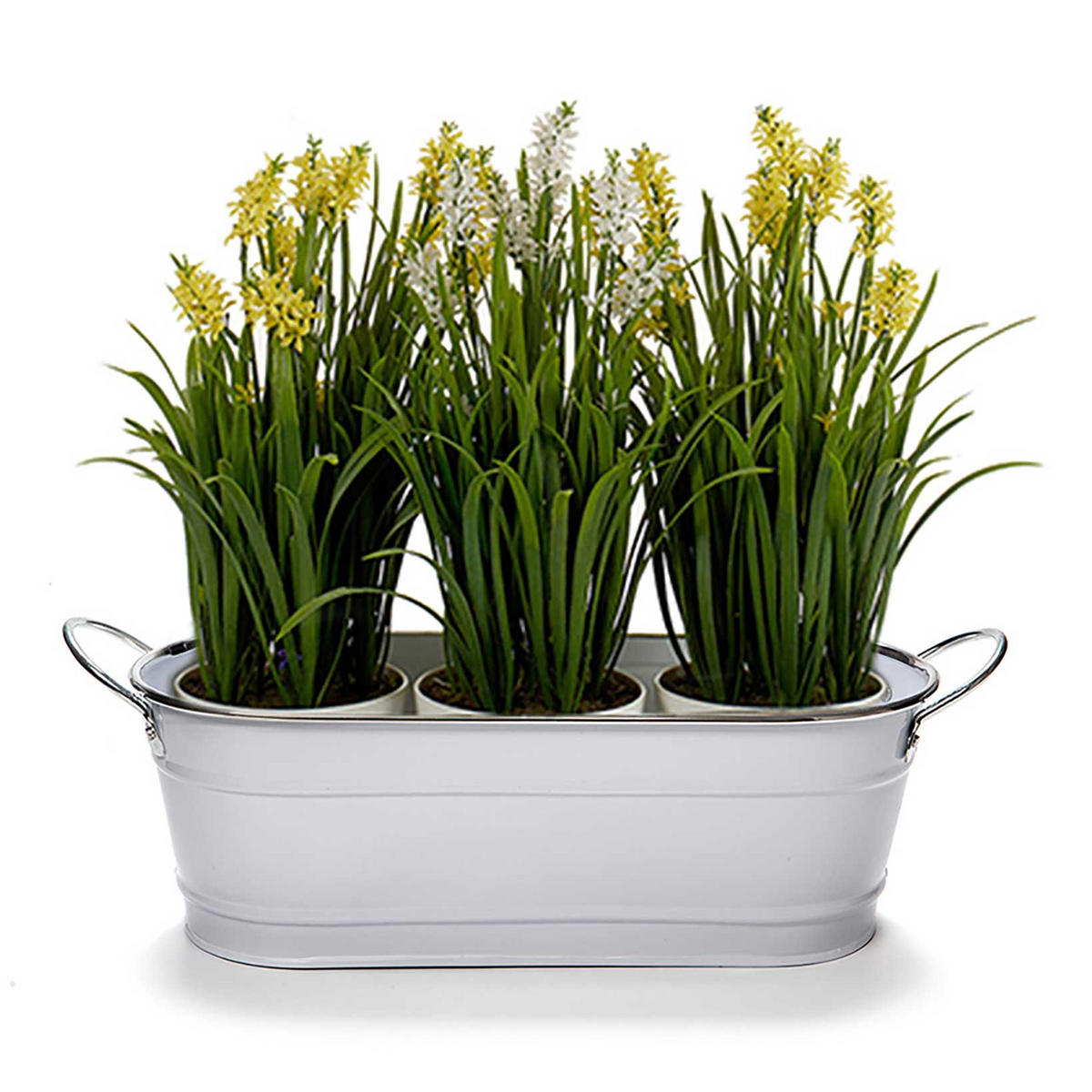 BLUMENTOPF Zink Weiß 11/32,5/10,5 cm - Weiß, Metall (11/10.5cm)