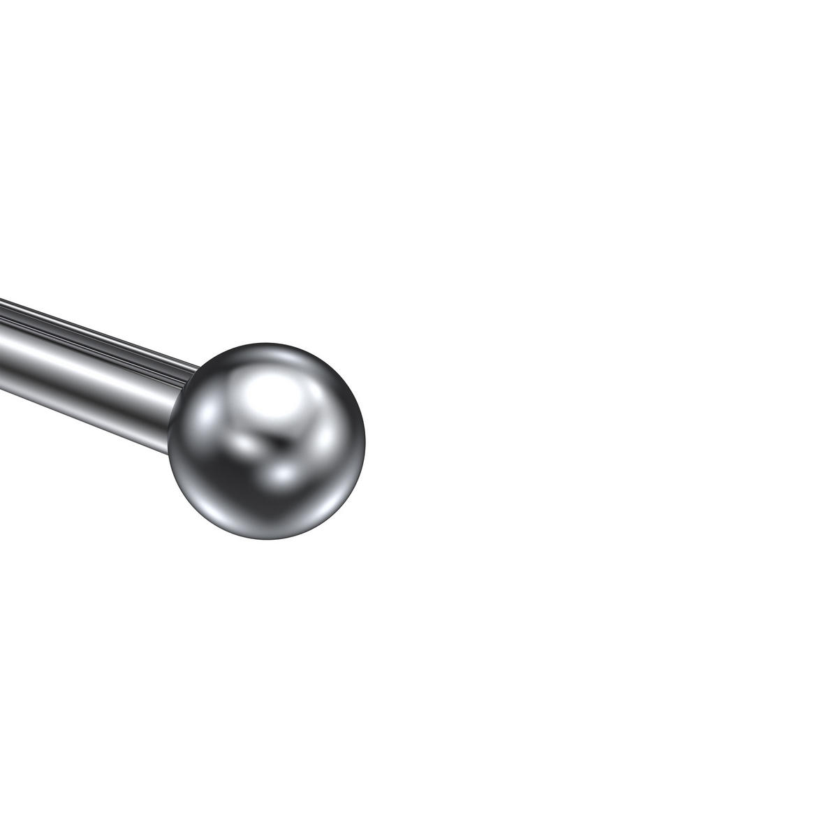 ENDSTÜCKE FÜR GARDINENSTANGEN 20 mm Ø, Luino Chrom, Packung 2 Stück - Chromfarben, Metall (2.5/3/3cm) - INTERDECO