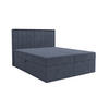 BOXBETT - Taschenmatratze + Topper 140x200 marineblau Chenille - Dunkelblau, Holz/Holzwerkstoff (140/200cm) - SIMKAM Furniture