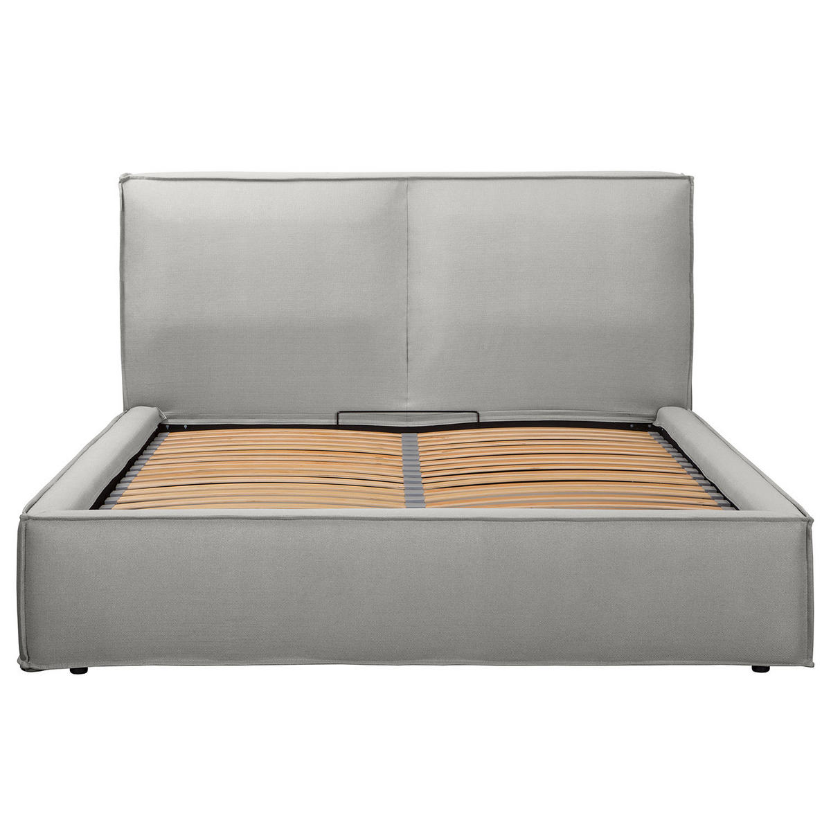 POLSTERBETT - Grau, Textil (140/200cm) - home24