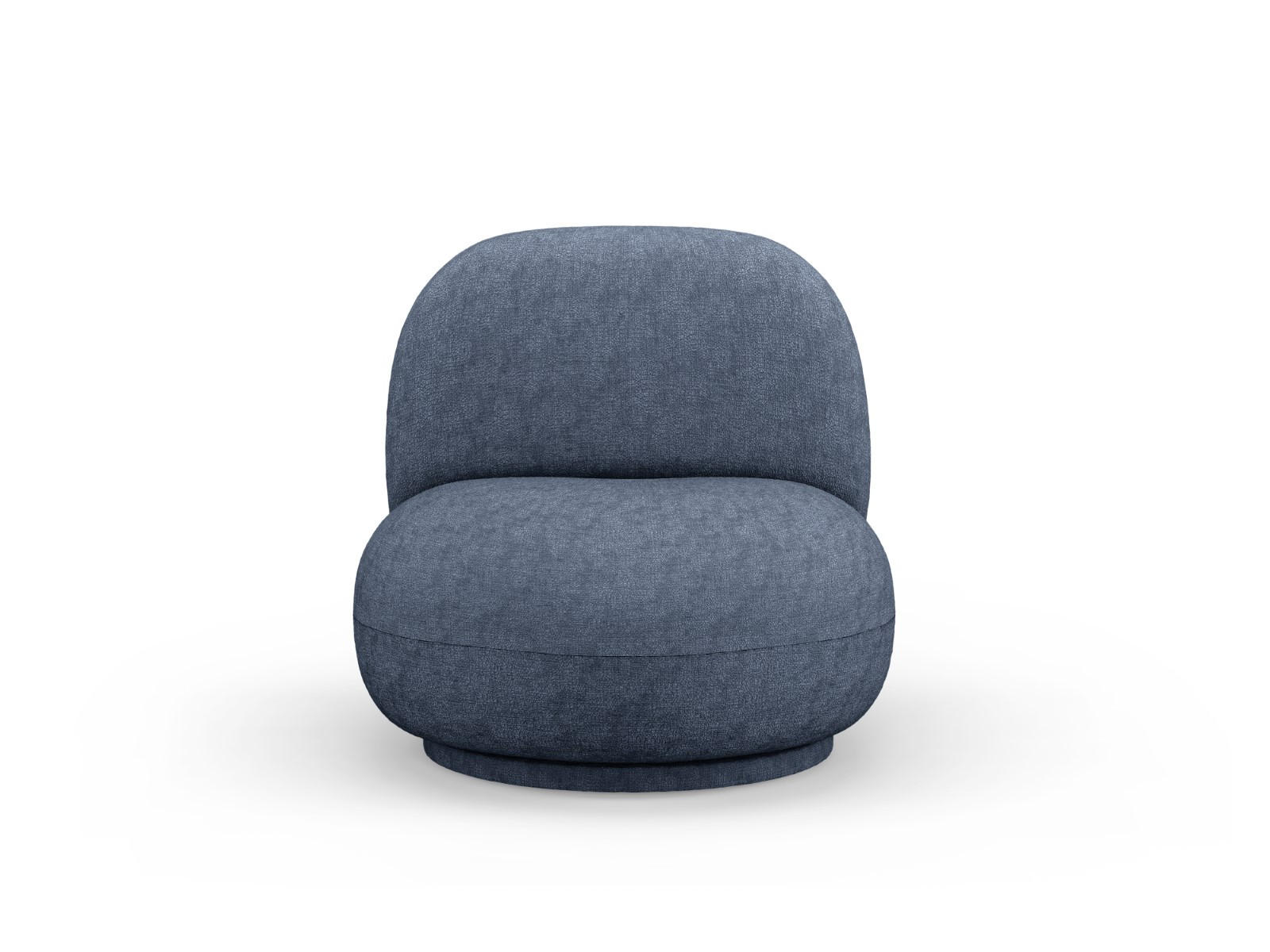 DREHSESSEL Chuck aus Chenille-Stoff dunkelblau - Dunkelblau, Textil (77/80/78cm) - Micadoni