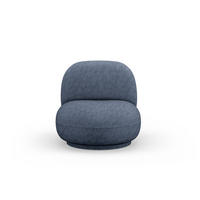 DREHSESSEL Chuck aus Chenille-Stoff dunkelblau - Dunkelblau, Textil (77/80/78cm) - Micadoni