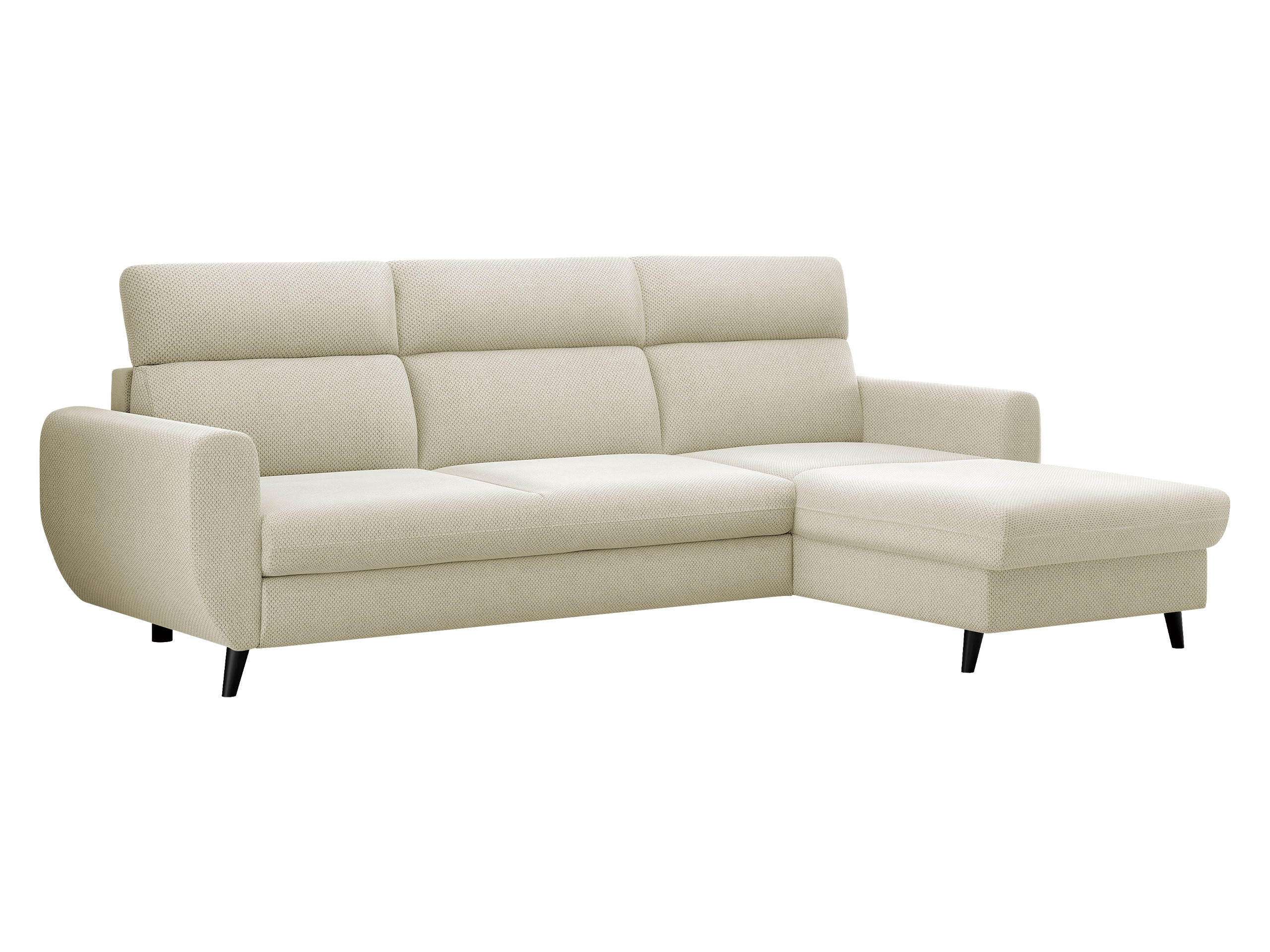 ECKSOFA Torro Mini, Seite: Rechts - Creme, Holz/Textil (258/168cm) - MIRJAN24