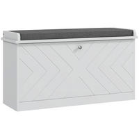 SCHUHBANK Weiß 1 Stück - Weiß, Kunststoff (26/44.5/80cm) - GiPP