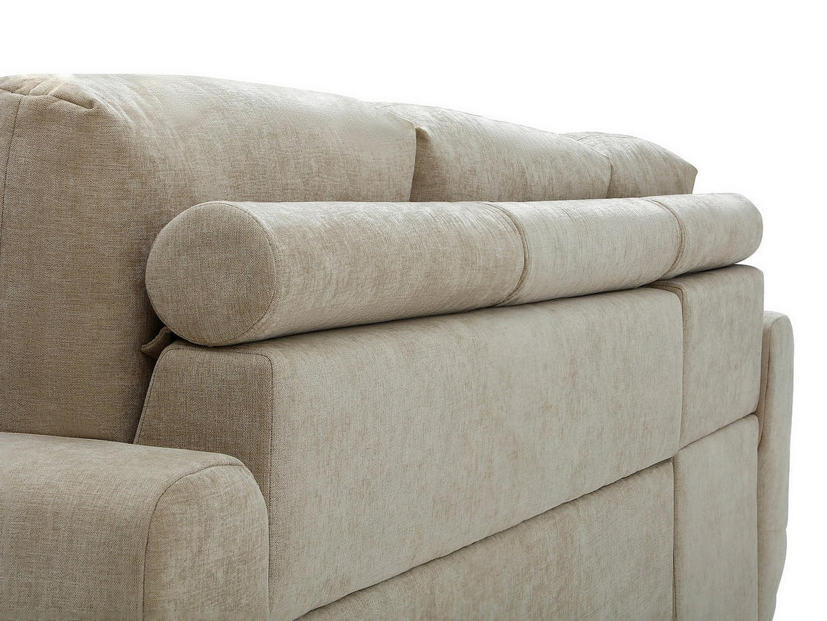 ECKSOFA - Ecke links - Stoff Beige - MICHELIA - Beige, Textil (268/174cm) - Vente-Unique