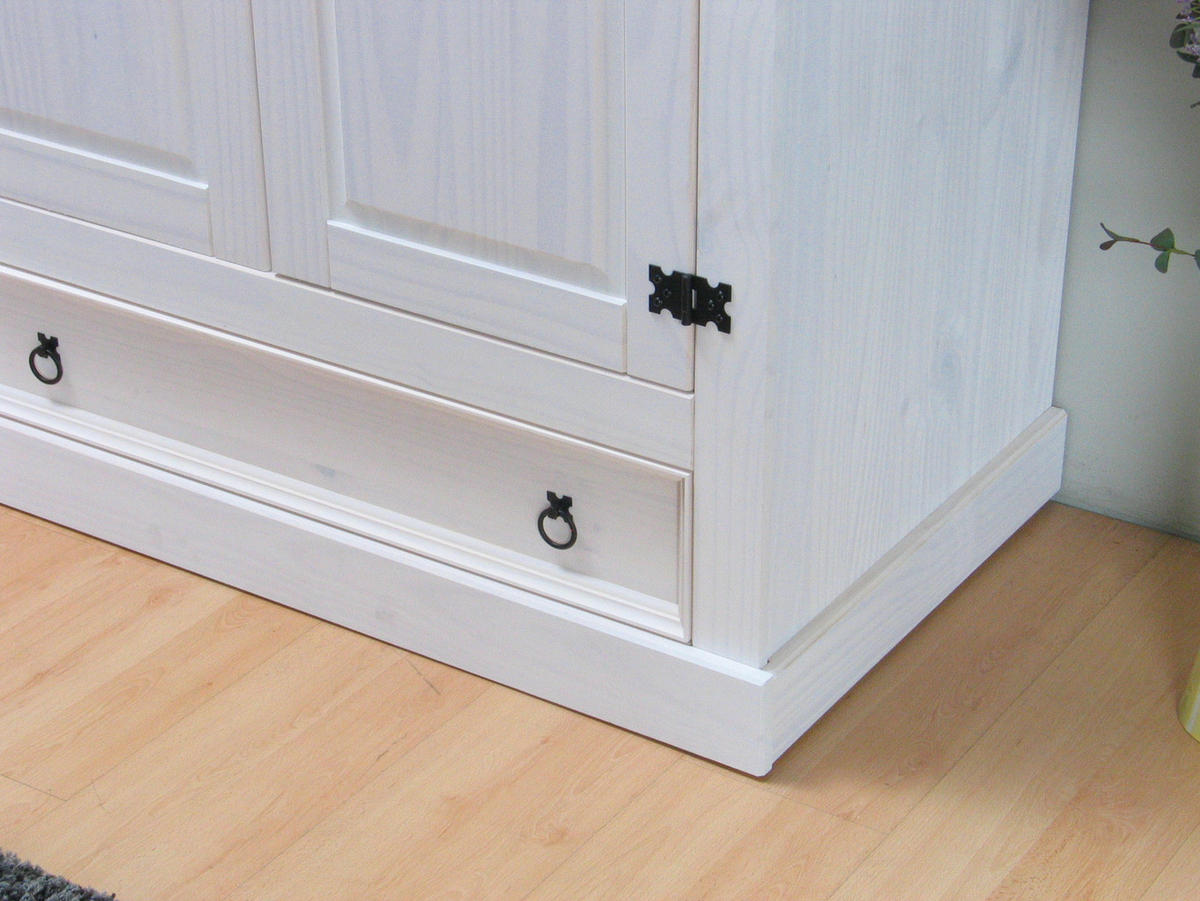 KLEIDERSCHRANK weiß - Weiß, Holz/Textil (244/196/58cm) - ebuy24