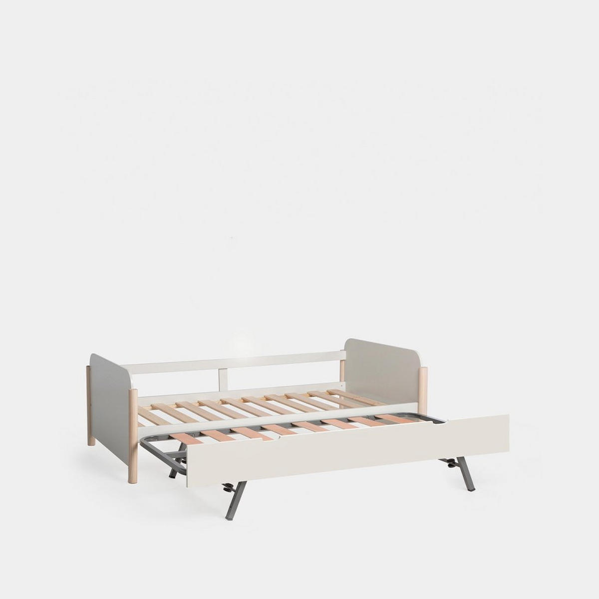 ROLLBETTEN Ora Weiß 203 cm x 70 cm - Weiß, Holzwerkstoff - Klast Home