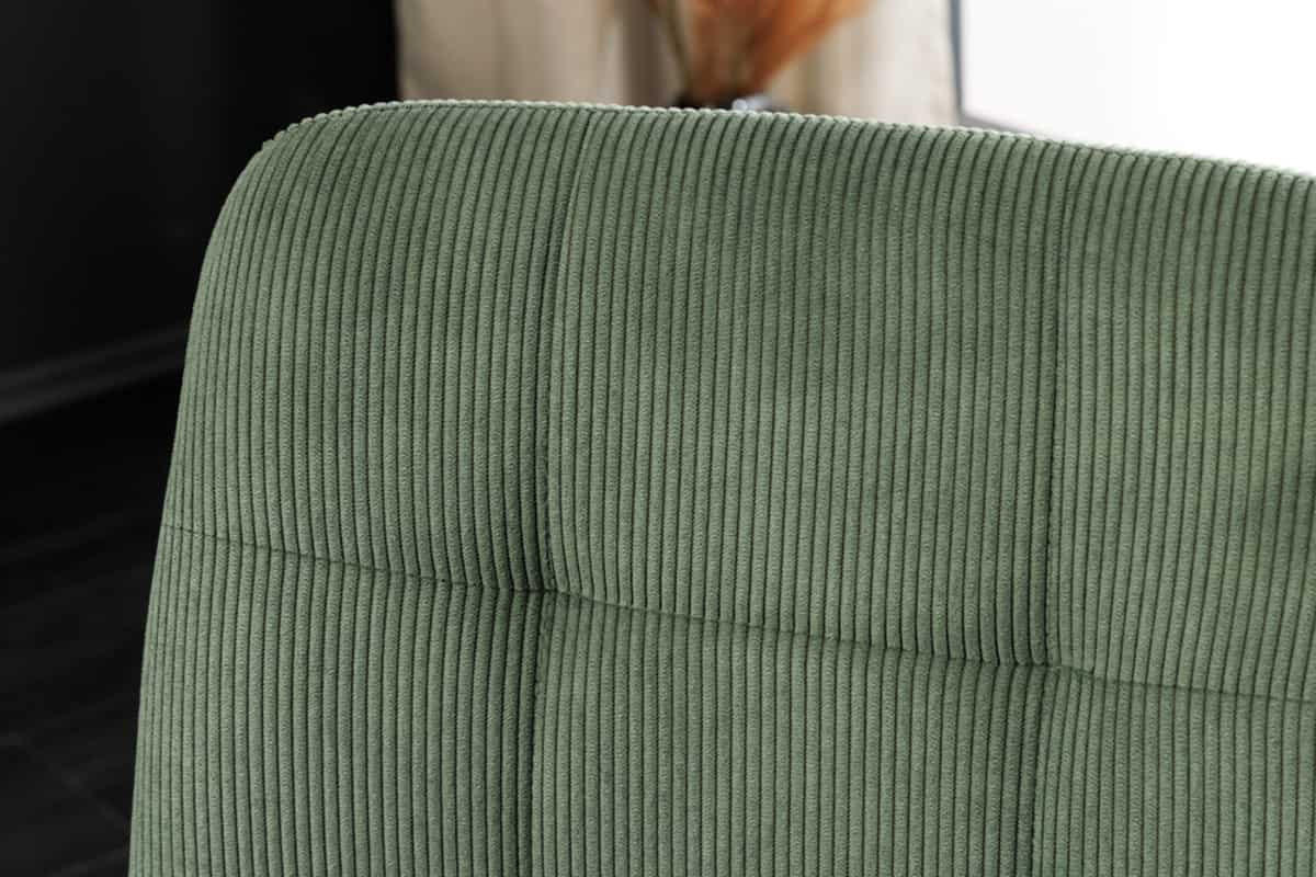 STUHL TRES CHIC Cord Grün 90 cm - Schwarz/Grün, Textil/Metall (54/88/44cm) - riess-ambiente