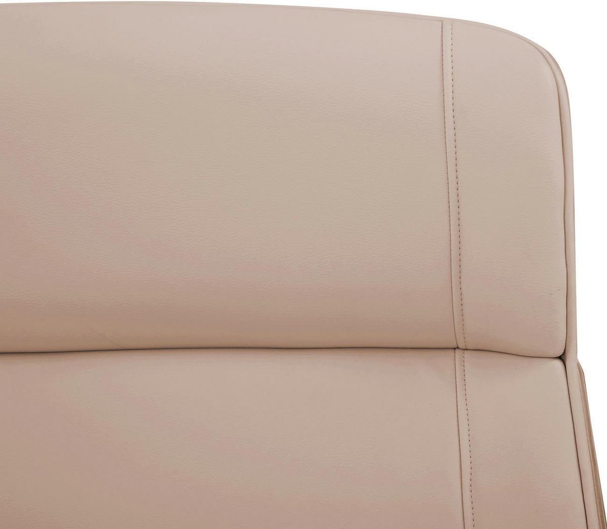 DREHSTUHL Lederlook Natura/Creme - Chromfarben/Eukalyptusholzfarben, Textil/Metall (58/110/66cm) - CLP