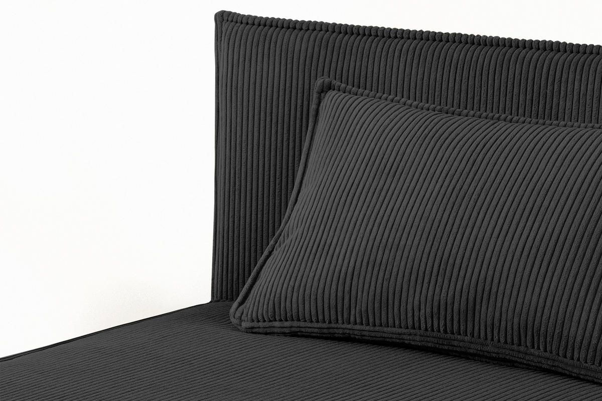 JUGENDBETT ROTI Einzelbett mit Bettkasten, 90x200cm, Bett mit Bonellmatratze, mit Rückenlehne - Dunkelgrau/Schwarz, Holz/Holzwerkstoff (92/200cm) - KONSIMO®