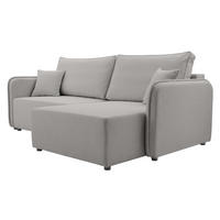 ECKSOFA Malody, Seite: Rechts - Hellgrau/Schwarz, Holz/Kunststoff (227/147cm) - MIRJAN24