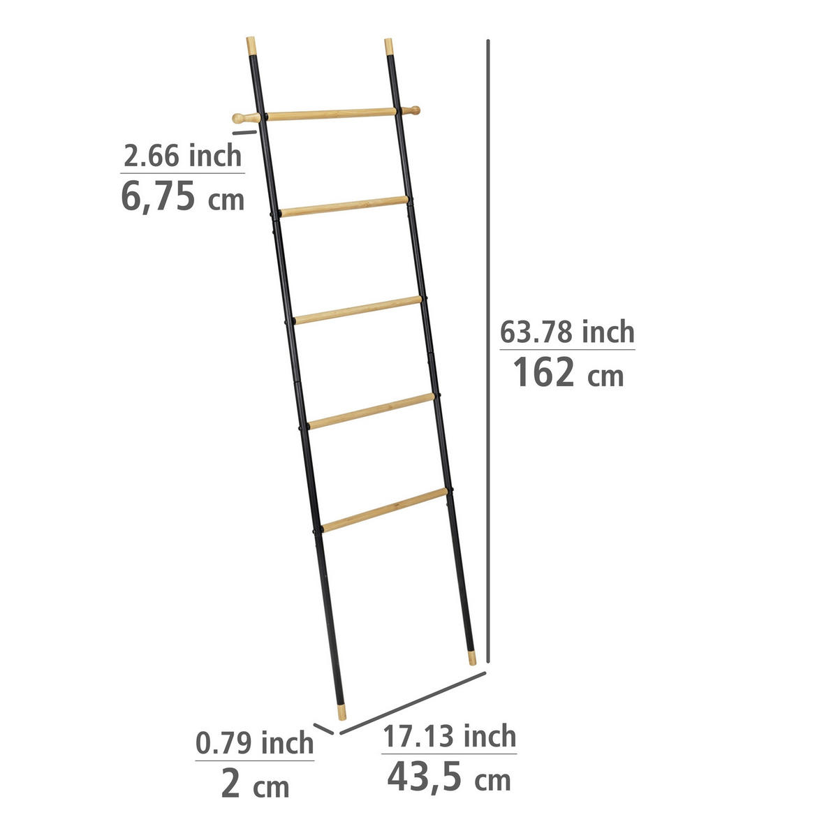 HANDTUCHHALTER Loft mit Bambussprossen - Beige, Metall (43.5/162/2cm)
