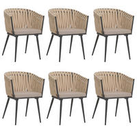 ESSZIMMERSTUHL Cremeweiß, Braun 6er-Set - Weiß/Braun, Textil (61/82/57cm) - MCW