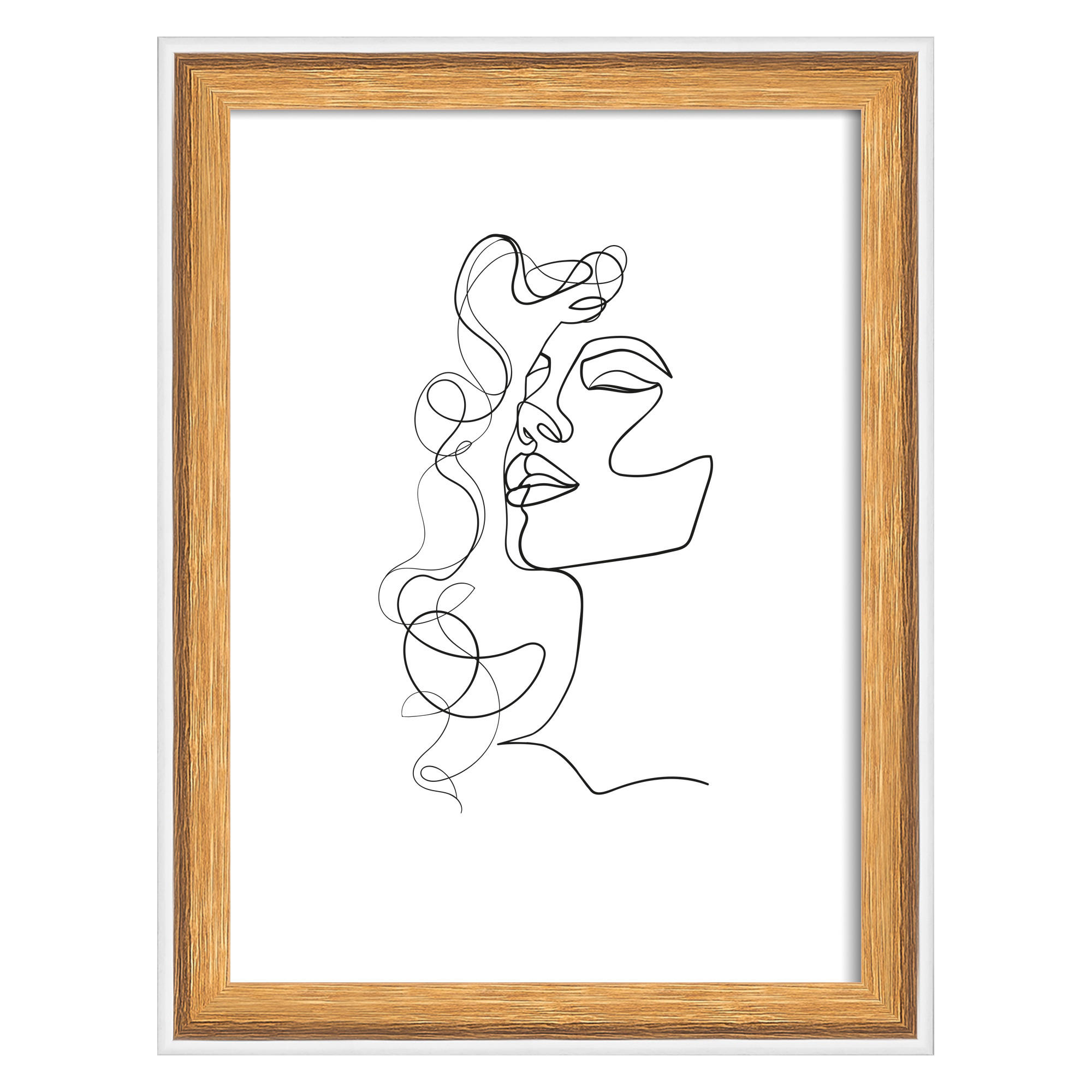 BILDERRAHMEN Silhouette Holzrahmen, 13x18 cm, Natur - Naturfarben, Holzwerkstoff (14.2/19.2/2cm) - walther design